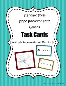Preview of Slope-Intercept to Standard Form Match Up