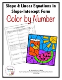 Slope & Linear Equations Slope-Intercept Form Color by Number