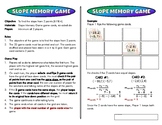 Slope Memory Game - 8th Grade Math Game [CCSS 8.F.B.4]