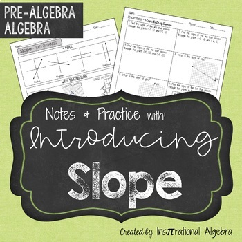 Preview of Slope: Notes and Practice