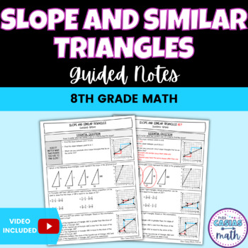 Preview of Slope and Similar Triangles from Graphs Guided Notes Lesson
