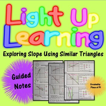 Preview of Slope Similar Triangles with VIDEO UPDATE Guided Notes Distance Learning 8.EE.6
