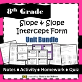 Slope & Slope Intercept Form Bundle {EDITABLE}
