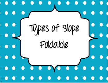 Preview of Slope Types Foldable