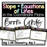 Slope and Equations of Lines- BOOM Cards™