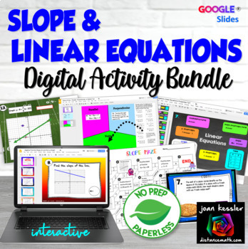 Preview of Slope and Linear Equations Digital Bundle plus Printables*