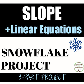 Preview of Slope and Linear Equations Project Snowflakes