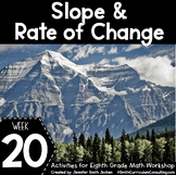 Slope and Rate of Change 8th Grade Math Stations Now®️ Mat