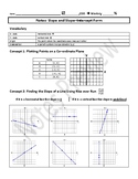 Slope and Slope-Intercept Form