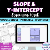 Slope and Y-Intercept Activity Scavenger Hunt Digital and 