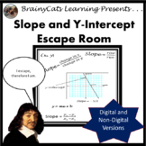 Slope and Y-Intercept:  Digital/ Print Escape Room