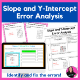Slope and Y-Intercept Error Analysis Digital and Printable