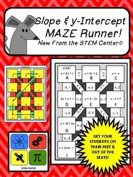 Preview of Slope and Y Intercept Maze