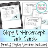 Slope and Y Intercept Activity Task Cards - PDF & Digital
