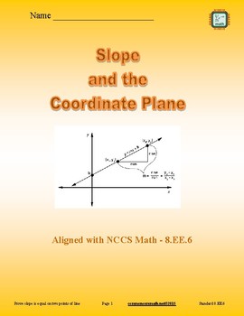 Preview of Slope and the Coordinate Plane - 8.EE.6