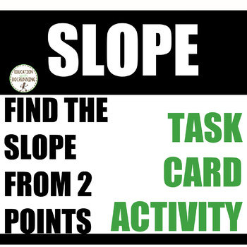 Preview of Slope from 2 Points Activity Task Cards