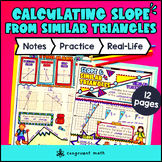 Slope from Similar Triangles Guided Notes w/ Doodles | Slo