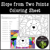 Winter Slope from Two Points Coloring Sheet 