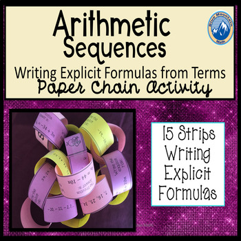 Preview of Arithmetic  Sequences Paper Chain Activity