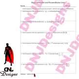Slope of Parallel and Perpendicular Lines Printable/Handou