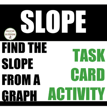 Preview of Slope of a Graph Activity task cards