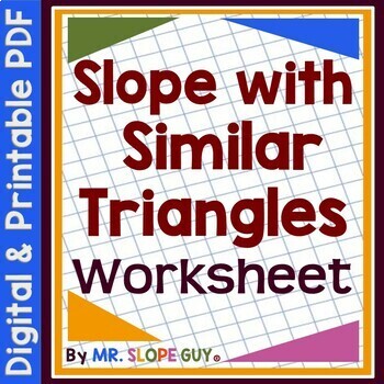 Preview of Finding Slope with Similar Triangles Worksheet