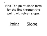 Slopes of lines Carousel Activity