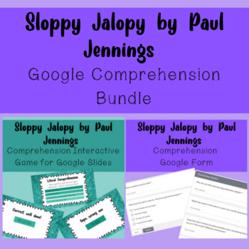 Preview of Sloppy Jalopy by Paul Jennings - Google Comprehension Bundle