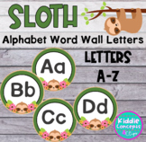 Sloth Alphabet Word Wall Letters - Classroom Decor