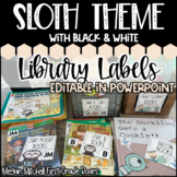 Sloth Classroom Theme Decor Library Book Labels