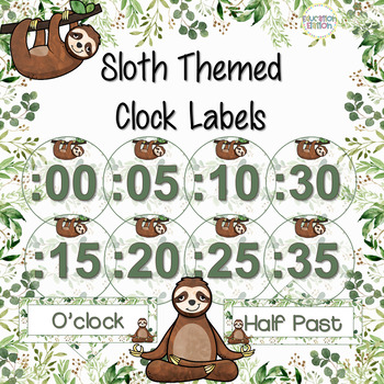 Preview of Sloth Clock Labels