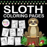 Sloth Coloring pages Activity Outline Sloth For Art Sloth 