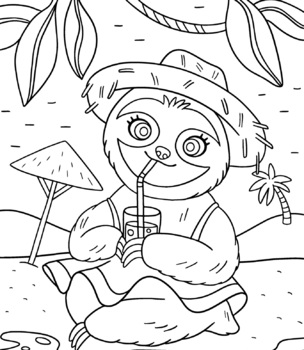 Sloth Coloring Book For Kids Ages 4-6: Sloth coloring book cute sloth coloring  pages for baby, toddlers, preschoolers, kindergarteners, kids ages 2 to  (Paperback)