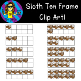 Sloth Ten Frame Clip Art