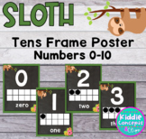 Sloth Theme Classroom Decor Tens Frame Posters