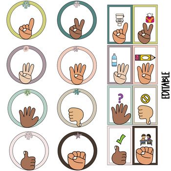 Sloth Theme Nonverbal Hand Signals Classroom Decor by First Grade Roars