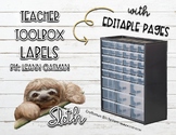 Sloth Themed 39 Drawer Teacher TOolbox