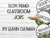 Sloth Themed Classroom Jobs