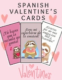 Sloth Valentine Spanish Valentine Cards