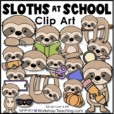 Sloths At School Animal Clip Art