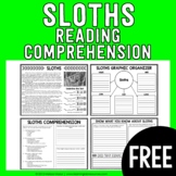 Sloths Reading Passage and Comprehension - FREE