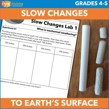 Preview of Slow Changes to Earth’s Surface Labs & Weathering Erosion Deposition Worksheets
