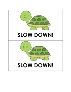 Preview of Slow Rate of Speech - Turtle Visual