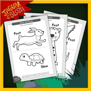 Preview of Slow and Fast Animals Coloring Pages (Tempo)