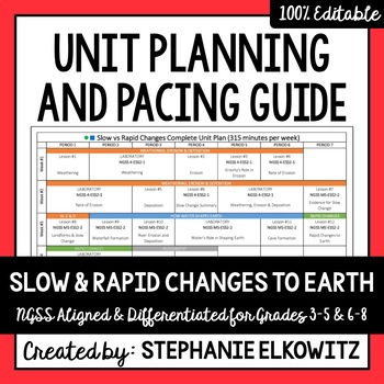 Preview of Slow and Rapid Changes to Earth Unit Planning Guide