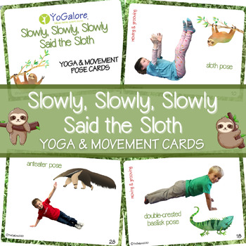 Preview of Slowly, Slowly, Slowly Said the Sloth Yoga & Movement Cards