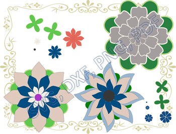 Download Small 3d Wallflower Svg Template Paper Flower Template Giant Rose Petal Templa