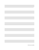 Small 7-Stave Music Manuscript Paper