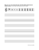 Small 7-Stave Music Manuscript Paper with Symbols