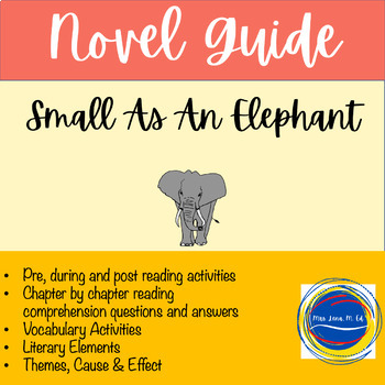 Preview of Small As An Elephant by Jacobson Novel Unit